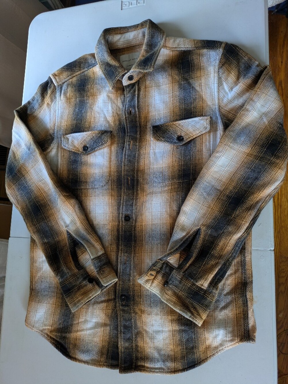 American Eagle Thick Long Sleeve Flannel Shirt